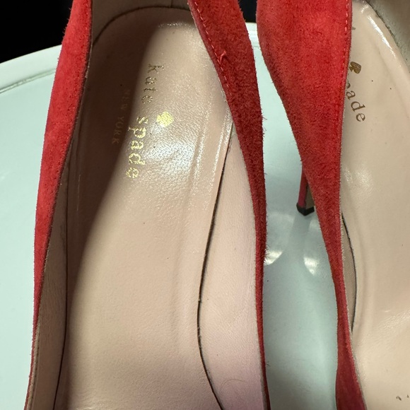 Kate Spade Vibrant Red Suede Heels Gorgeous Showstoppers!! - Picture 9 of 9